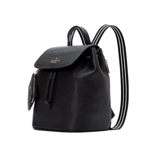 New Kate Spade Rosie Medium Flap Backpack Black - Picture 2 of 5